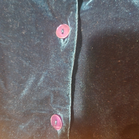 🌟Kathie Lee Collection Velvet Blouse in Deep Green Size Large - Picture 3 of 3